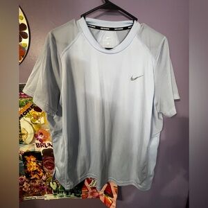 Blue Nike dri fit running shirt